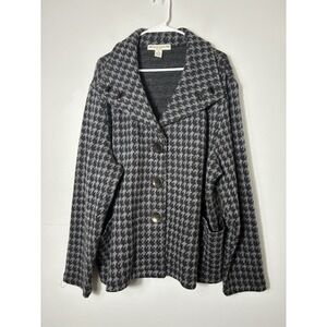 David Brooks Cardigan Sweater 3XL Grey‎ Wool Quiet Luxury Old Money